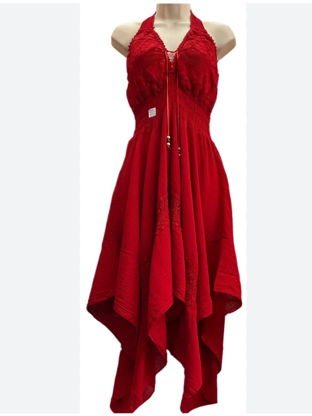 Peruvian Cotton Halter Dress Size XL